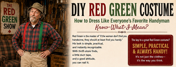 Infographic of the DIY Red Green Costume