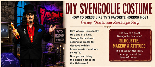 Infrographic for your DIY Svengoolie Costume