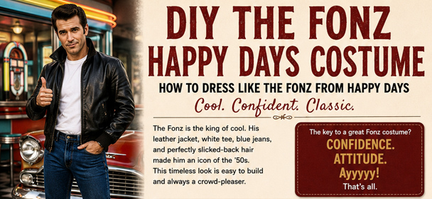 Infrographic for your DIY The Fonz Happy Days Costume