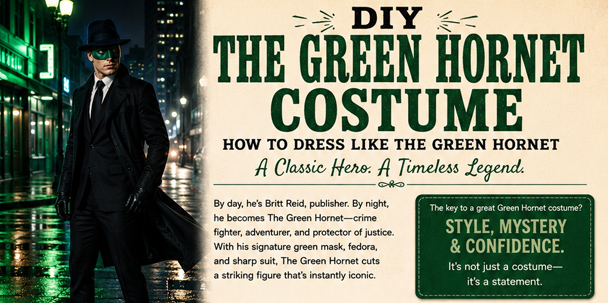Infrographic for your DYI The Green Hornet Costume