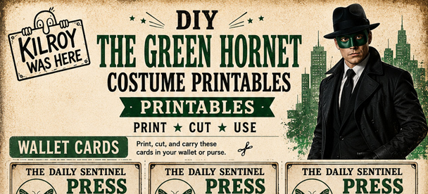 Daily Sentinel Press Passes and Daily Sentinel Front Page for your DYI The Green Hornet Costume