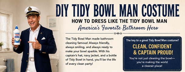 Infrographic for your DIY Tidy Bowl Man Costume