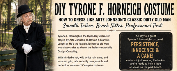 Infrographic for your DIY Tyrone F. Horneigh Costume