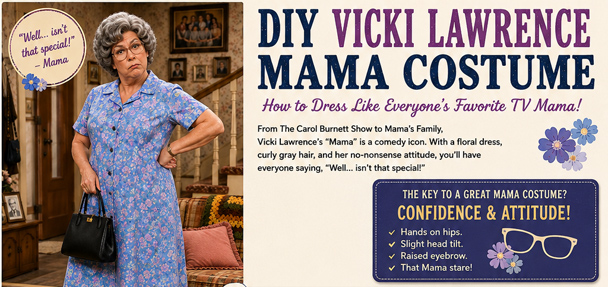 Infrographic DIY Vicki Lawrence Mama Costume