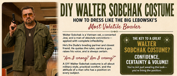 Infographic of the DIY Walter Sobchak costume