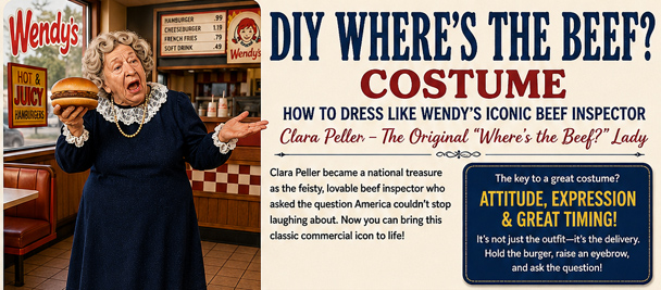 Infographic of the DIY Where's the Beef? Costume