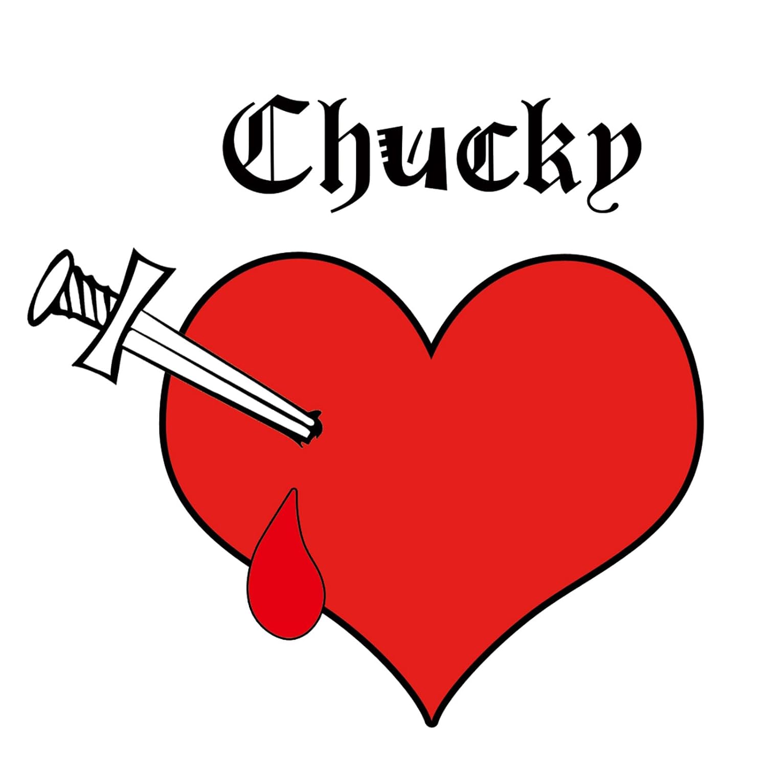 Chucky Heart Temporary Tattoos for DIY Bride of Chucky Costume
