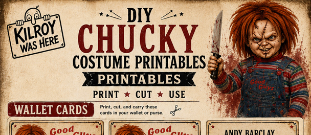 Wallets cards and Adoption Certificate for your DIY Chucky Costume