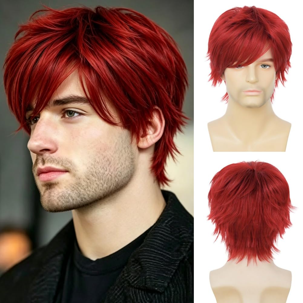 Red Short Costume Wig for DIY Chucky Costume