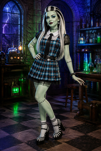 DIY Frankie Stein Monster High Costume Full View