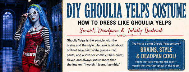 Infrographic for your DIY Ghoulia Yelps Monster High Costume