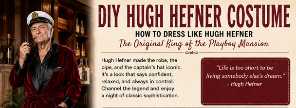 Infrographic for your DIY Hugh Hefner Playboy Costume