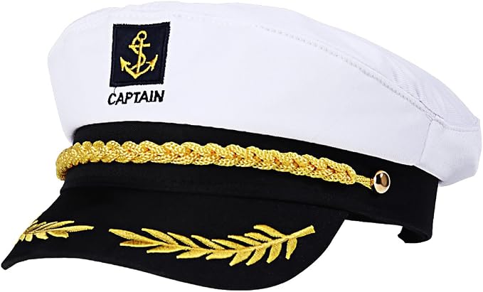 Captain’s Hat with Gold Braid for DIY Hugh Hefner Playboy Costume