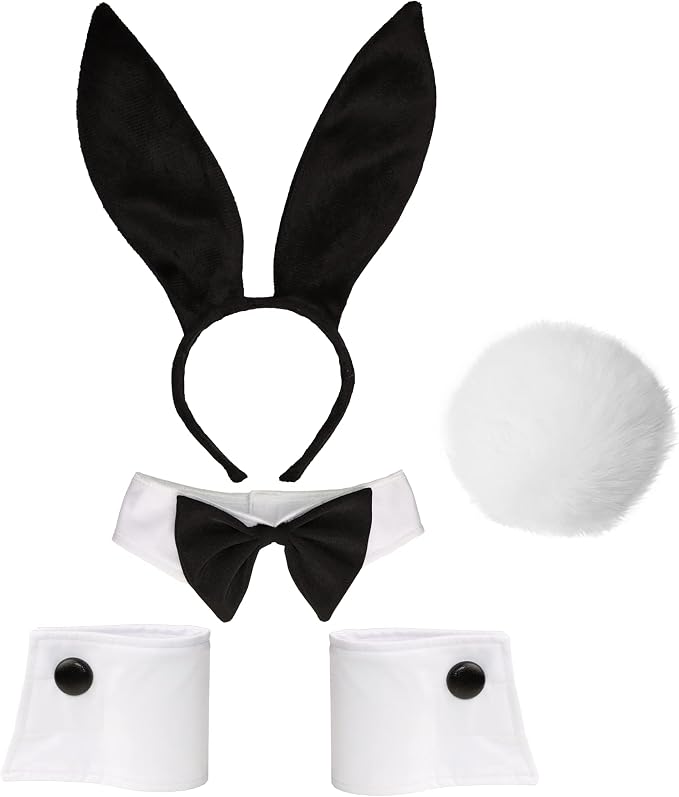 Playboy Bunny Costume Accessory Set for DIY Playboy Bunny Costume