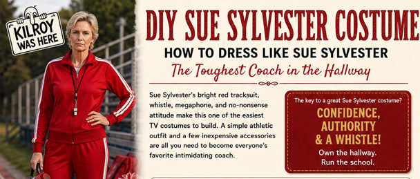 Infrographic for your DIY Sue Sylvester Costume