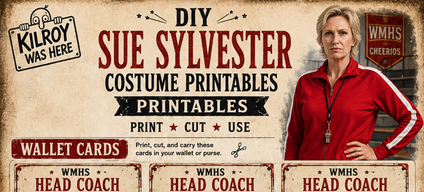 All Access Pass and Detention Notice for your DIY Sue Sylvester Costume