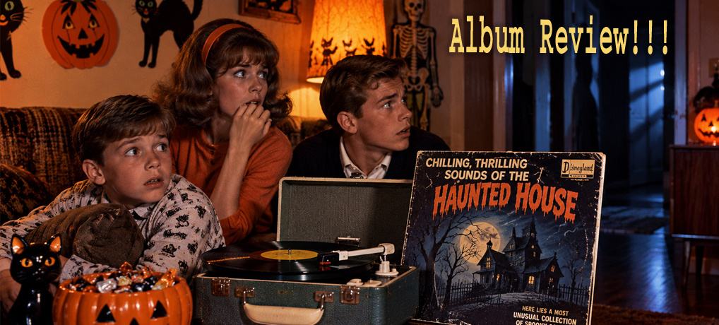 Chilling Thrilling Sounds of the Haunted House playing at a 1960s Halloween party