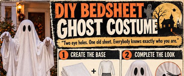 Infrographic for your DIY Bedsheet Ghost Costume