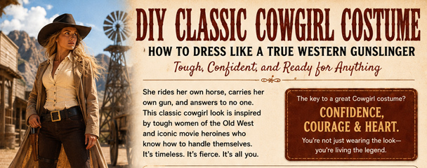 Infrographic for your DIY Classic Cowgirl Costume