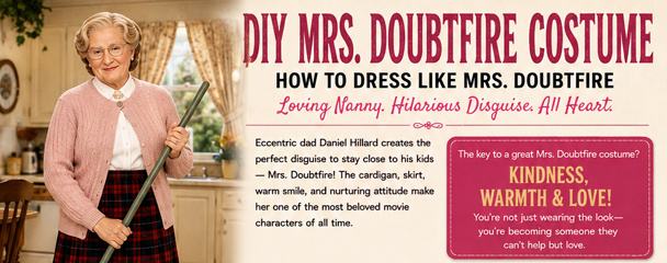 Infrographic for your DIY Mrs. Doubtfire Costume