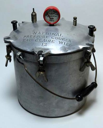 Pressure cooker for home canning and cooking.