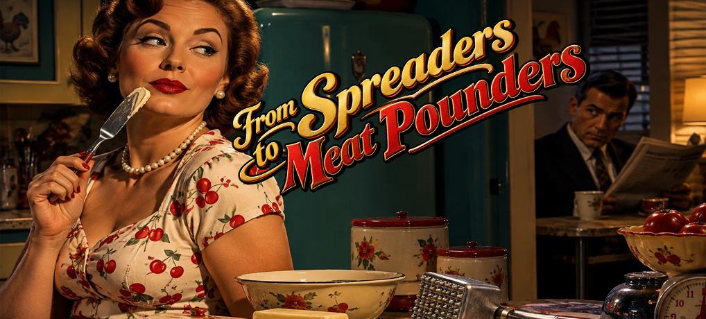 🍴 From Spreaders to Meat Pounders: The Amazing Mid-Century Kitchen 🍴 From Spreaders to Meat Pounders: The Amazing Mid-Century Kitchen