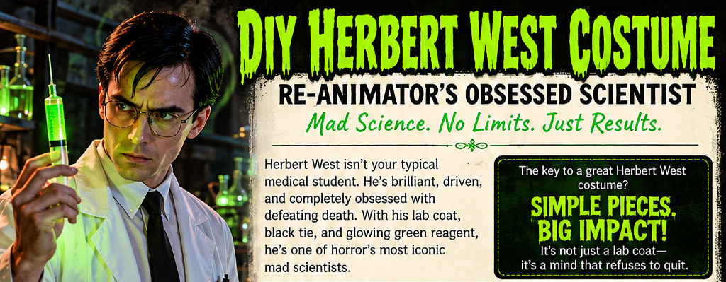 Click Image for the full Infrographic for your DIY Herbert West Costume