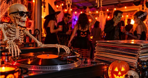 Halloween Hootenanny review with a Halloween garage rock record party