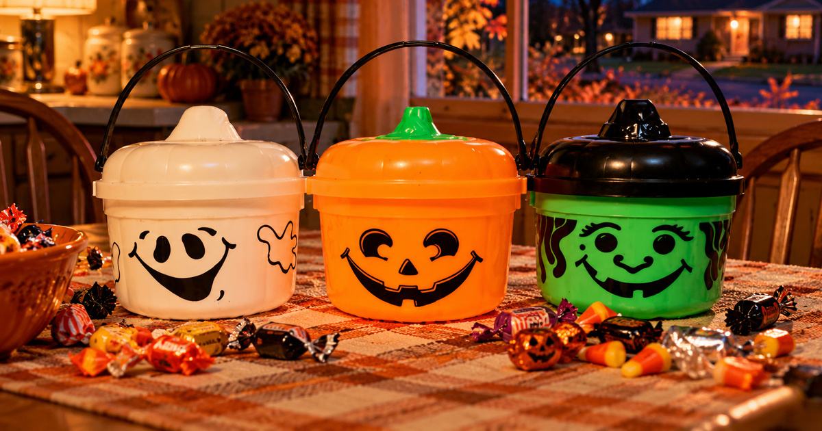 McDonald's Halloween Pails inspired by the classic 1986 pumpkin bucket designs