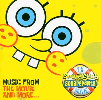 The SpongeBob SquarePants Movie soundtrack vinyl LP featured in the SpongeBob Vinyl Review