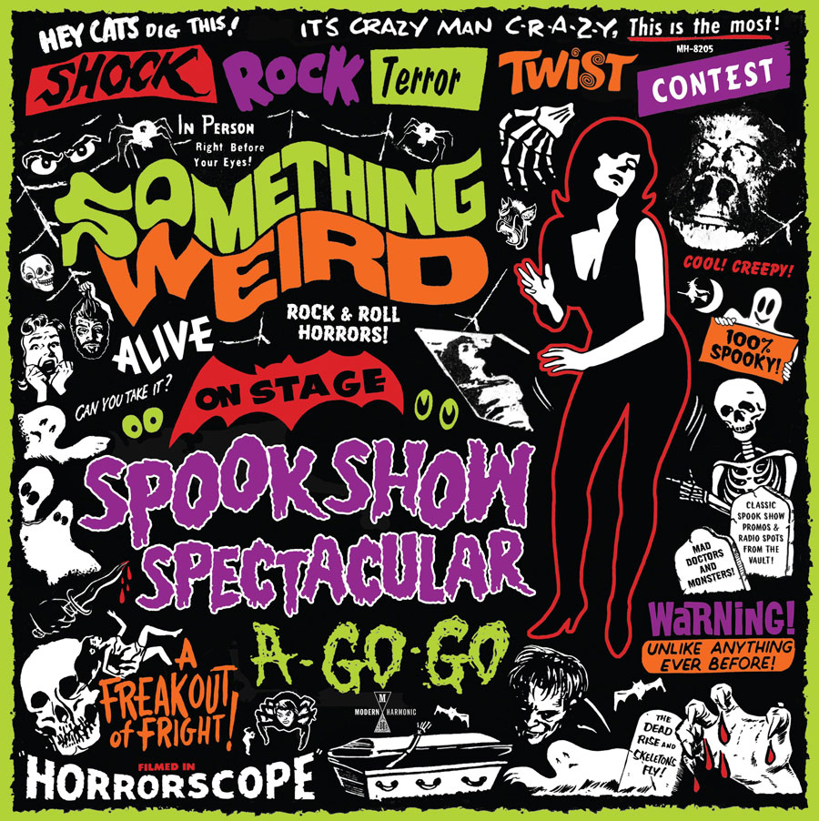 Spook Show Spectacular A-Go-Go vinyl LP and DVD featured in the Spook Show Spectacular Review