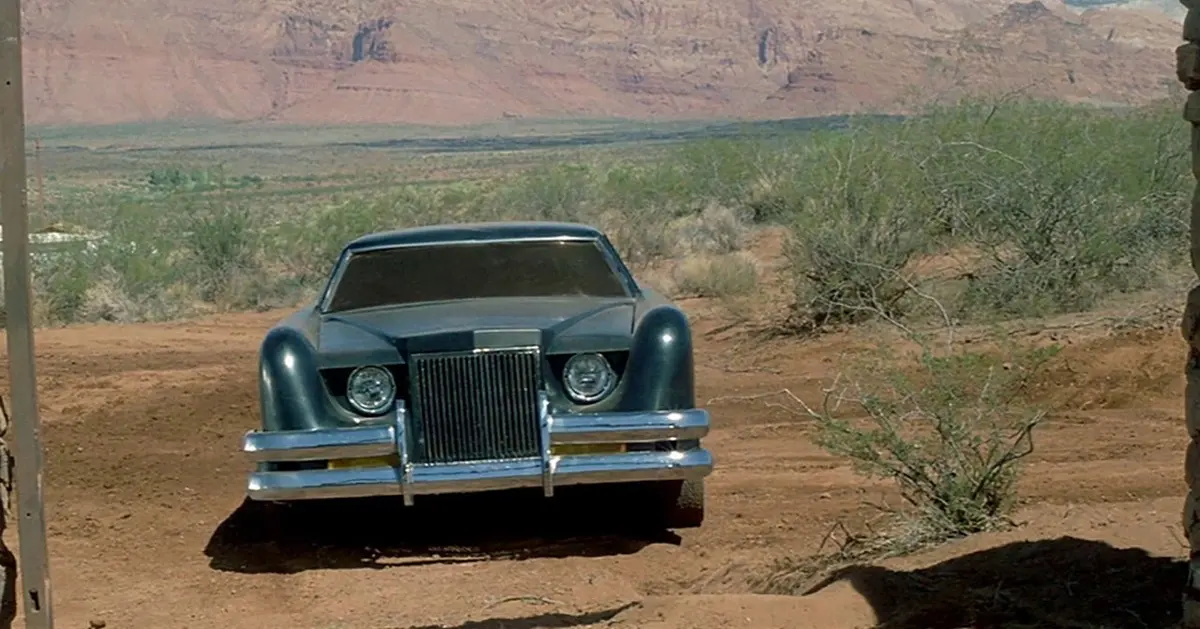 The Car 1977 Review featuring the sinister customized black Lincoln Continental Mark III