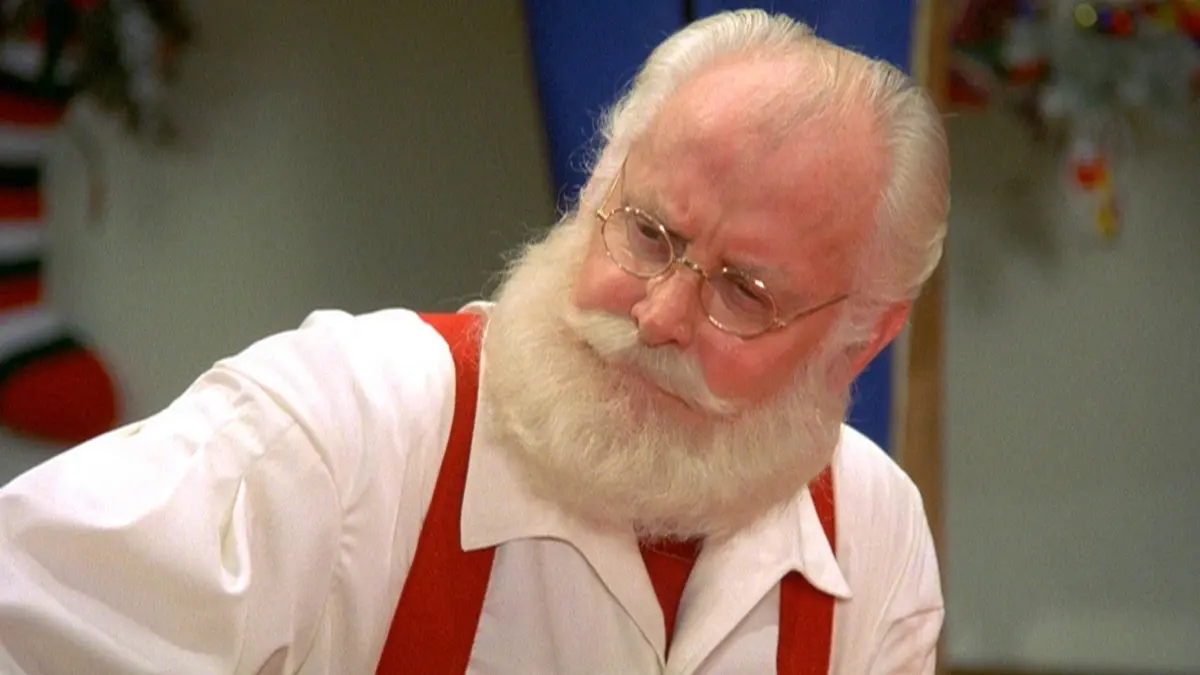 Art Carney as Santa Claus in the 1984 holiday movie The Night They Saved Christmas Review.